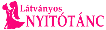 Nyitótánc logo, amely bemutatja a látványos táncmozdulatokat és a dinamikus mozgást.