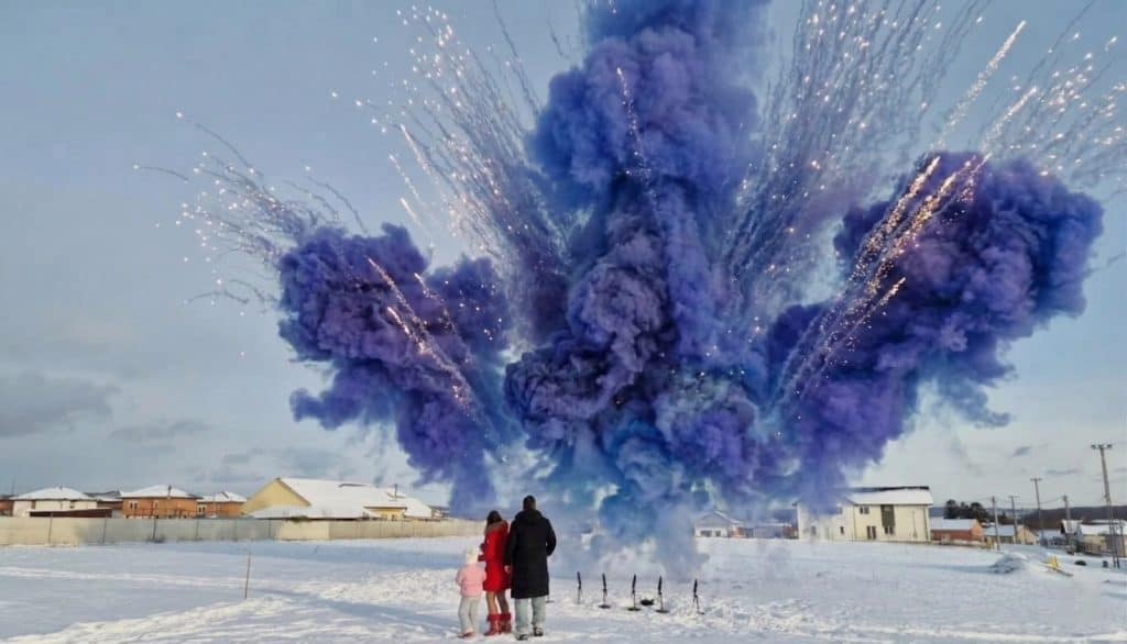 Babaváró tűzijáték füstbomba - babaváró buli i gender party a baba neme felfedésére 10 Babaváró buli gender party színes füsttel - Nappali Tűzijátékkal