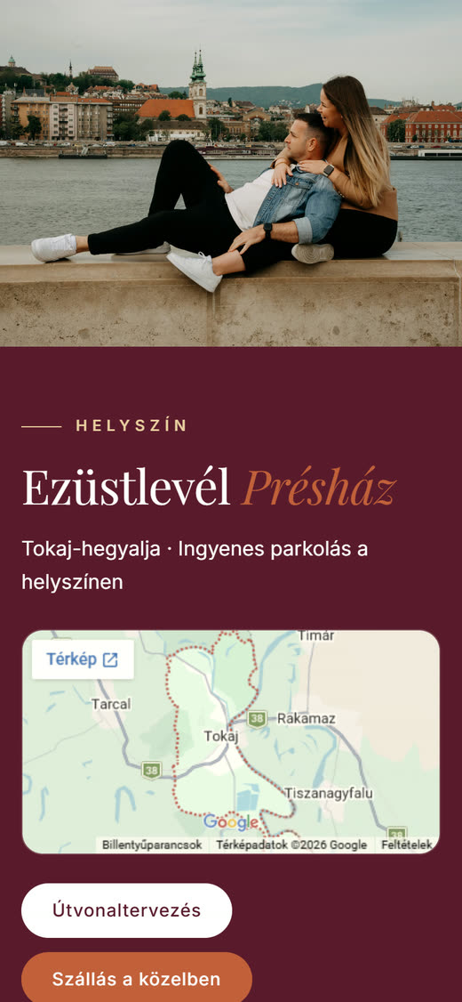 Online esküvői meghívó 15 Online esküvői meghívó mobilon: helyszín térképpel és útvonaltervezéssel